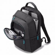 DICOTA Sac a dos BACKPACK SPIN Noir design sportif Pour PC portable 13" -15.6" + Tablette 10.5" 21.5L Rembourage respirant au dos garantie a vie D30575