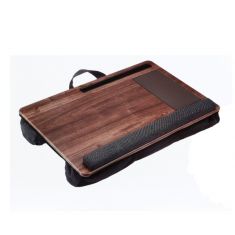 Plateau avec coussin WE pr PC port Tapis de souris/repose-poignet inté support smarphone/tablette intégré pr PC jusqu'a 17'', en bamboo