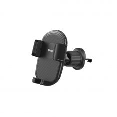 WE Support voiture universel pour smartphones : Fixation grille d'aération - 4'' à 6.7'' -Système pince avec 3 points de maintiens - Rotatif 360° - coloris noir