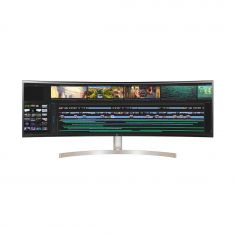 ECRAN LG 49" 32:9 IPS Incurvé 5ms 350cd/m² Dual QHD 5120x1440 2xHDMI DisplayPort 4xUSB 3.0 Aluminium blanc 49WL95CP-W