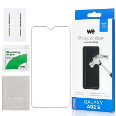 WE Verre trempé SAMSUNG GALAXY A02S: Protection écran - anti-rayures - anti-bulles d'air - ultra-résistant - dureté 9H Glass