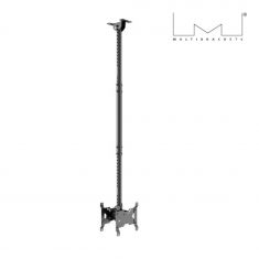Support plafond dos à dos Noir MULTIBRACKETS pour moniteur 10 au 32" Capacité 14 kg VESA 50mm 200mm Hauteur min: 550  max: 1500 mm"