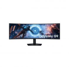 Ecran 49'' Samsung Gaming Odyssey G91F Noir 144Hz 1ms 5120x1440 VA Incurvé 1000R 32:9 350cd/m² DP 2xHDMI 3xUSB Casque Pied réglable hauteur orientable inclinabl