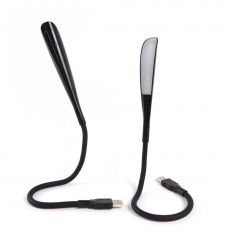 Lampe LED USB, bras flexible, lumière blanche avec intensité réglable en 3 niveaux, noir 