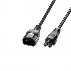 Rallonge SECTEU IEC C14 vers IEC C5 Cloverleaf, 1m