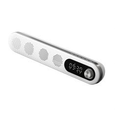 Enceinte BT WE av ecran LCD 10W affichage heure et temperature int dual alarme, lecteur USB/Micro SD Radio FM, Aux in, blanc