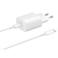CHARGEUR SECTEUR RAPIDE 25W Port USB Type-C - COULEUR : Blanc Sans câble. SAMSUNG EP-TA800NWEGEU