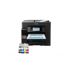EPSON EcoTank ET-5855 BlueAngel MFP 4en1 Jet d'encre couleur A4 rechargeable 25ppm/25ppm, R-V, chargeur 50p,Fax,Wifi,Wifi-direct,USB,Ethernet,2bac 550f max