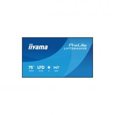 IIYAMA LFD 75" dalle VA 4K UHD 3840x2160 16:9 24/7 2xHDMI USB-C 2xUSB HPs 500cd/m² 6.5ms VESA 500x500 Paysage/portrait LH7564UHS-B1AG