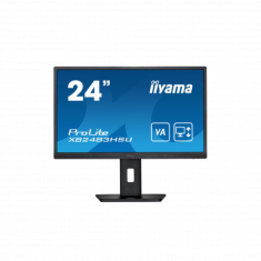 Ecran IIYAMA 24" LED 16:9 4ms dalle VA 1920x1080  250cd/m² 4ms DisplayPort HDMI USB-HUB HP 15cm pied régl en h Piv Câble HDMI inclus / XB2483HSU-B5