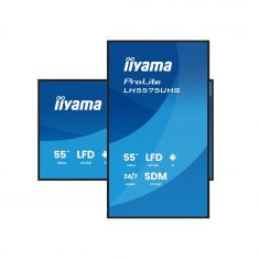 IIYAMA LFD 55" dalle IPS 24/7 4K UHD 3840x2160 3xHDMI 2xHP 10W DP 2xUSB 2.0 500cd/m² Paysage/port 8ms MediaPlayer VESA 400x400 LH5575UHS-B2AG