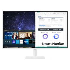 ECRAN 32 SAMSUNG LS32AM501NU BLANC Smart Monitor M5 - FHD VA - 8ms 250cd/m² 1000:1 - HDMI - USB - 60Hz Réglable en Inclinaison"