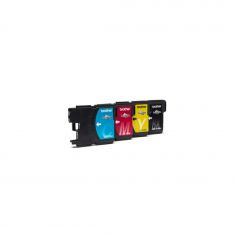 BROTHER Pack 4 Cartouches Encre LC1100 Cyan, Magenta, Jaune,Noir 