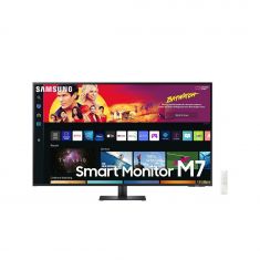 ECRAN 43" SAMSUNG S43BM700UP Smart Monitor M7 UHD 3840x2160 VA 4ms 300cd/m² 5000:1 2xHDMI USB-C HUB USB Bluetooth Wifi 60Hz Haut parleurs Smart TV Apps Réglable