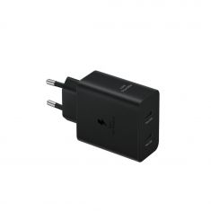 Chargeur secteur ULTRA RAPIDE DUO 50W ou 2 x 25W, GaN (avec câble 45W 1,8M Coloris Noir SAMSUNG EP-T5020XBEGEU