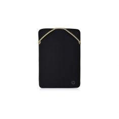 Housse de protection réversible ordinateur portable HP 14.1 Noir/Or 37 x 27 x 1 cm en néoprène durable, protège le PC contre les chocs et les rayures 2F1X3AA "