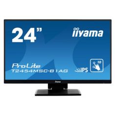 Moniteur IIYAMA 24Tactile PCAP IPS 10points1920x1080 5ms 250 cd/m² VGA HDMI Haut-parleurs IPX1 en facé sans cadre T2454MSC-B1AG"