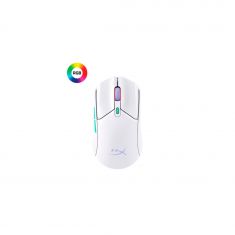 HyperX Pulsefire Haste 2 Core Souris Gaming sans fil - 6 boutons - RGB - multi-plateforme - 2,4 GHz/Bluetooth 5.0/câble USB C vers USB A - 100H - Blanc