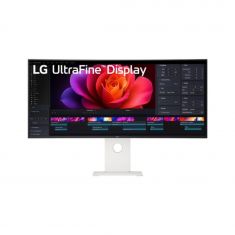 ECRAN LG 40" Blanc IPS dalle Noir 21:9 5ms 5120x2160 Incurvé 2500R 21:9 120Hz 450cd/m² HDMI DisplayPort USB-C Thunderbolt LAN HP Pied reglab haut inclin pivot