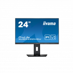 Ecran IIYAMA 24" IPS 16:9 4ms 1920x1080 ULTRA MINCE HPs VGA HDMI DisplayPort USB-HUB 15cm pied réglable hauteur Pivot / XUB2492HSU-B5
