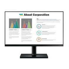 ECRAN 27 SAMSUNG LF27T450FQR NOIR FHD IPS 5ms - 250cd/m² 1000:1 - HDMI USB Display port 75Hz Plat - Pivot pied modulable"