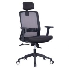 Chaise de bureau pivotante WE dossier en maille respirable accoudoirs, support lombaire ajust hauteur reglable, 5 roues