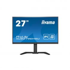 Ecran IIYAMA 27" Noir dalle IPS 16:9 1920x1080 250cd/m2 1ms DisplayPort HDMI HPs et écouteurs 2xUSB-HUB 15cm pied régl en hauteur Pivot / XUB2796HSU-B5