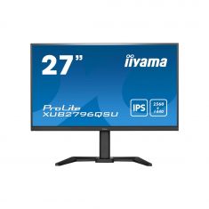 Ecran IIYAMA 27" Noir dalle IPS 16:9 2560x1440 250 cd/m2 1ms DisplayPort HDMI HPs 2xUSB-HUB 15cm pied régl en hauteur Pivot / XUB2796QSU-B5