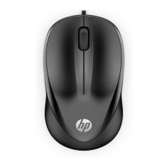 Souris Filaire HP 1000 Noire, galbée, cordon 1,5m de liberté de mouvement, facile d'utilisation pour droitiers et gauchers 4QM14AA 