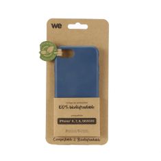WE Coque de protection BIODEGRADABLE APPLE IPHONE 6 / 6S / 7 / 8 / SE 2020 Bleu: 100% biodégradable et compostable  semi-rigide 