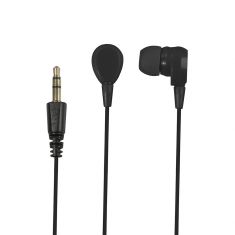 Ecouteurs noir - 1.2m-jack 3.5mm diamètre driver: 10mm impédance 32Ohms sensibilité 98 dB Noir
