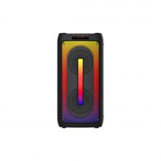 Enceinte de soirée BT RMS 26W , lect USB/Micro SD, Aux IN, Micro IN, Radio FM, 4500mAh,  jeu de lumière, poignée de transport, télécommande incluse