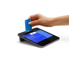 Square Register - Caisse enregistreuse avec deux écrans, WiFi, Ethernet, Hub USB à 5 ports - Fonction Paiements sans contact - Cable alimentation inclus - Noir