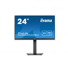 Ecran IIYAMA 23,8" Noir VA 16:9 4ms 1920x1080 250 cd/m² 1xHDMI 1xDisplayPort 2xUSB HPs 2x2W 3 cotes sans bordure Réduc lumière bleue Pied réglable hauteur Pivot
