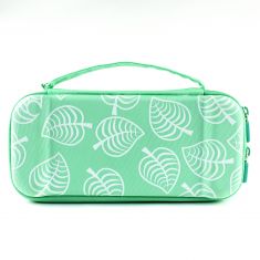 Etui de transport/rangement Nintendo Switch OLED vert : Etui, protection base + protections Joy-Con, verre trempé (et kit de nettoyage) 