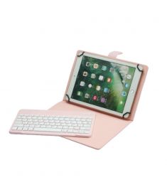 WE POP Etui tablette+ Clavier Bluetooth WE Etui Universel 9-11'' Compatible Android/iOS/Windows Rose