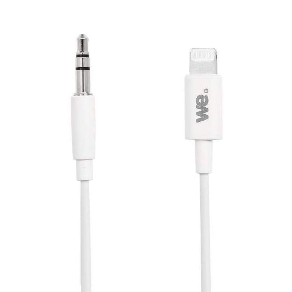 WE Câble auxiliaire 1m pour iPhone/ iPad vers Jack mâle 3,5 mm / aux pour  relier à une autoradio, un casque, des enceintes