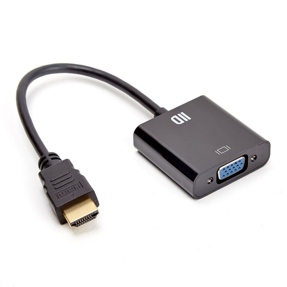 Adaptateur VGA, HDMI™ Connecteur, VGA Femelle 15p, Plaqué nickel, Droit, PVC, Blanc