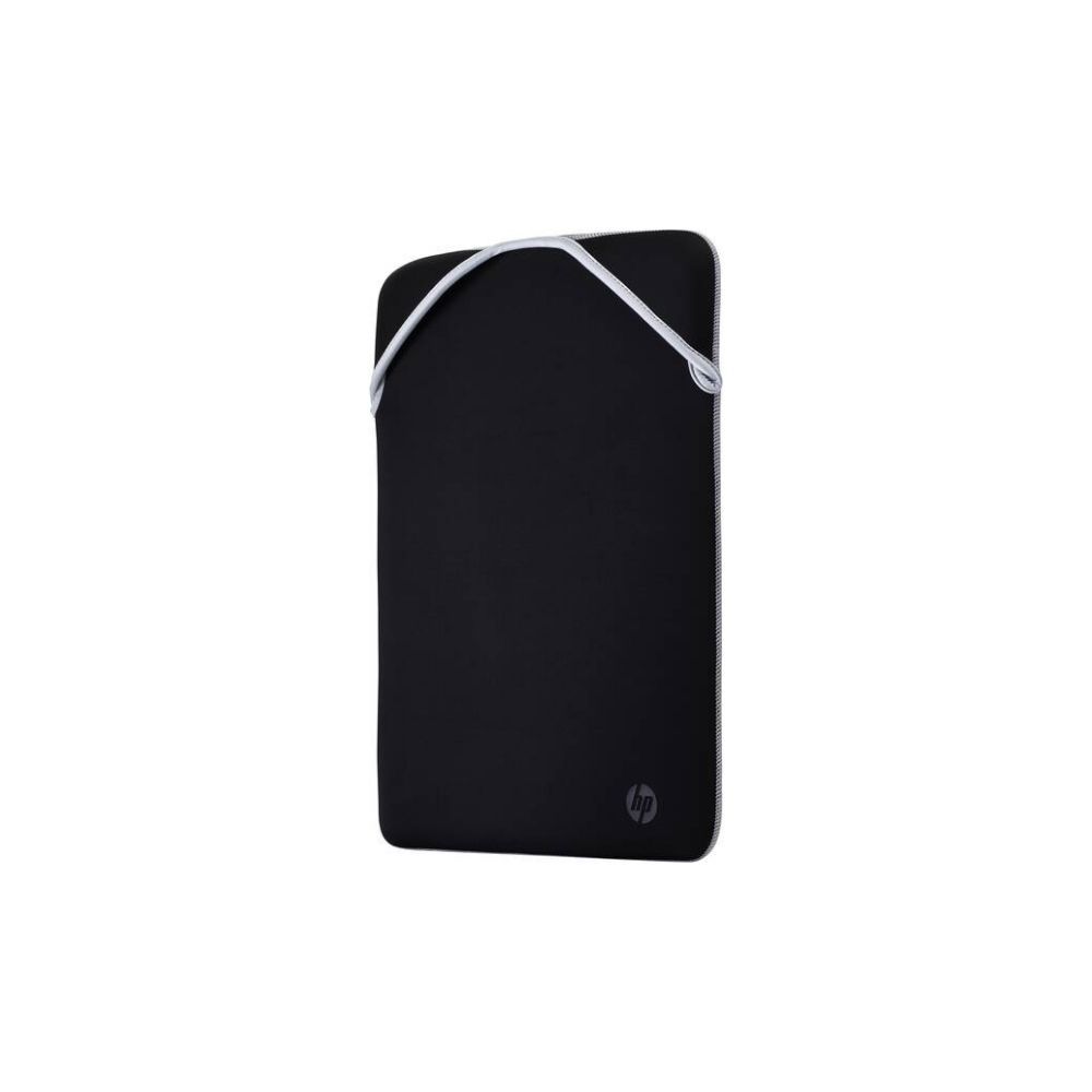 Housse de protection Sleeve reversible ordinateur portable HP 14.1 Noir Argent en neoprene durable protege le