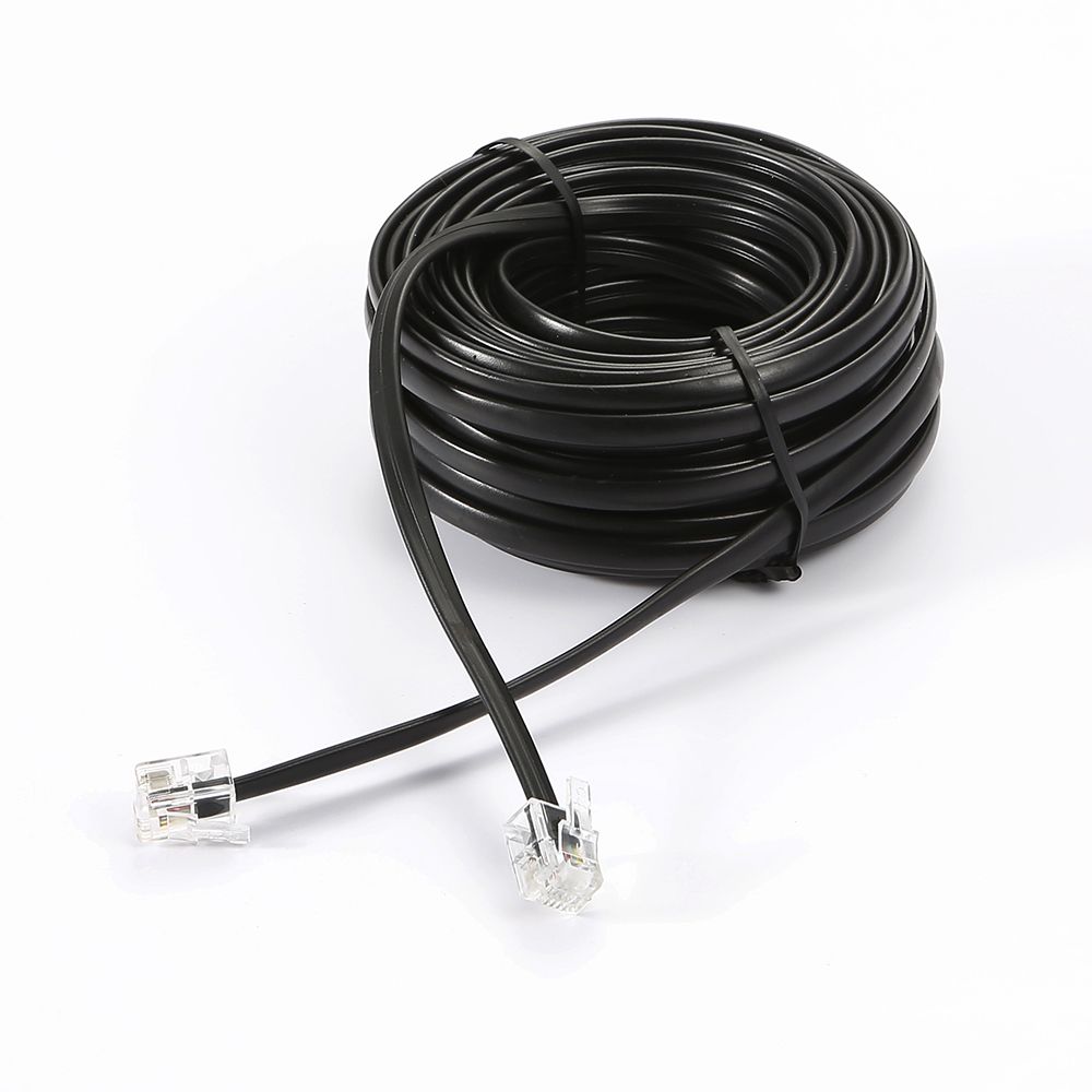 Cable ADSL 2+ cordon Torsadé avec connecteur RJ11 - 10 m ivoire