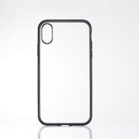 Coque de protection RUBBER : Dos transparent - contour mat colorés - boutons colorés - anti-chocs - antidérapant - semi-rigide - compatible pour iPhone XR