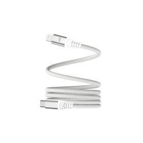 câble USB-C/Lightning magnétique, USB2,0 - 9V/3A/27W, 1mètre blanc