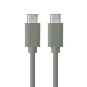 Câble USB-C/USB-C en silicone - USB 2.0 - Charge 3A/60W - 1.50m - vert kaki